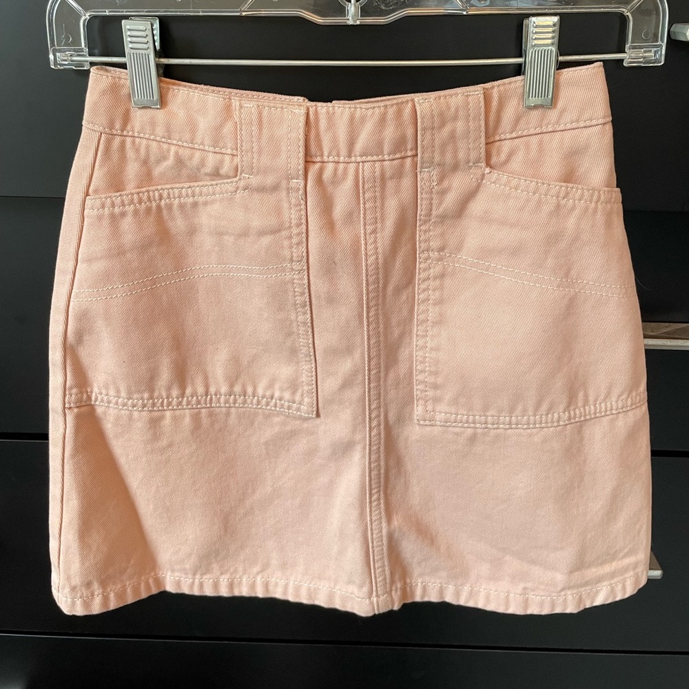 BDG pink denim skirt